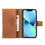 iPhone 14 Uitneembare leren BookCase hoesje