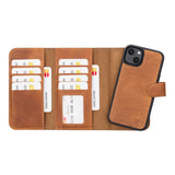 iPhone 14 Uitneembare leren BookCase hoesje