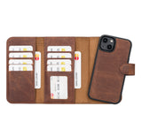 iPhone 14 Uitneembare leren BookCase hoesje