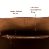 Azura Women's Genuine Leather Tote Bag – Handmade Cowhide Shoulder Bag