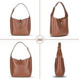 Azura Women's Genuine Leather Tote Bag – Handmade Cowhide Shoulder Bag