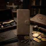 Pulledro iPhone 14 Uitneembare BookCase - Antic Coffee