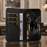 iPhone 17 Pro leren Solid Bookcase - Rustic Black