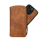 Bouletta iPhone 14  Portemonnee BackCover met ritssluiting - Tiguan Tan