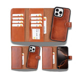iPhone 16 Pro Uitneembare leren BookCase Hoesje
