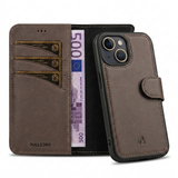 Pulledro iPhone 14 Uitneembare BookCase - Antic Coffee
