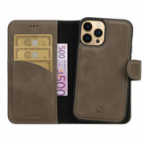 Pulledro iPhone 14 Uitneembare BookCase - Antic Coffee