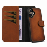Pulledro iPhone 17 Uitneembaar leren Bookcase - Burned Cognac