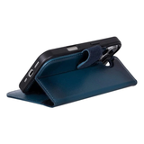 iPhone 17 Uitneembaar leren Bookcase - Midnight Blue