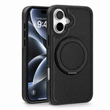 Perfeqt iPhone 17 BackCover met Kickstand & Keyring houder - Timeless Black