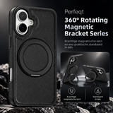 Perfeqt iPhone 17 BackCover met Kickstand & Keyring houder - Timeless Black