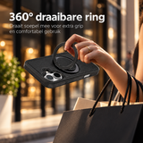Perfeqt iPhone 17 BackCover met Kickstand & Keyring houder - Timeless Black