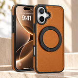 Perfeqt iPhone 17 BackCover met Kickstand & Keyring houder - Rich Brown