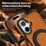 Perfeqt iPhone 17 BackCover met Kickstand & Keyring houder - Rich Brown