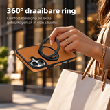 Perfeqt iPhone 17 BackCover met Kickstand & Keyring houder - Rich Brown