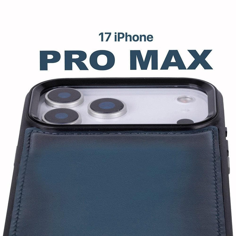 iPhone 17 Pro Max Uitneembaar leren Bookcase - Midnight Blue