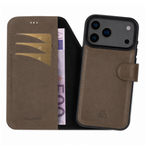 iPhone 17 Pro Max Uitneembaar leren Bookcase - Antic Coffee