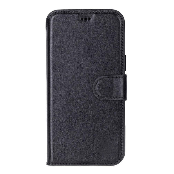 iPhone 17 Uitneembaar leren Bookcase - Rustic Black