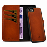 Pulledro iPhone 7/8 & SE (2020/2022) Uitneembare BookCase - Burned Cognac