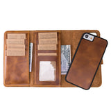 iPhone 7/8 & SE (2020/2022) uitneembare leren BookCase Hoesje