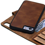 iPhone 7/8 & SE (2020/2022) uitneembare leren BookCase Hoesje