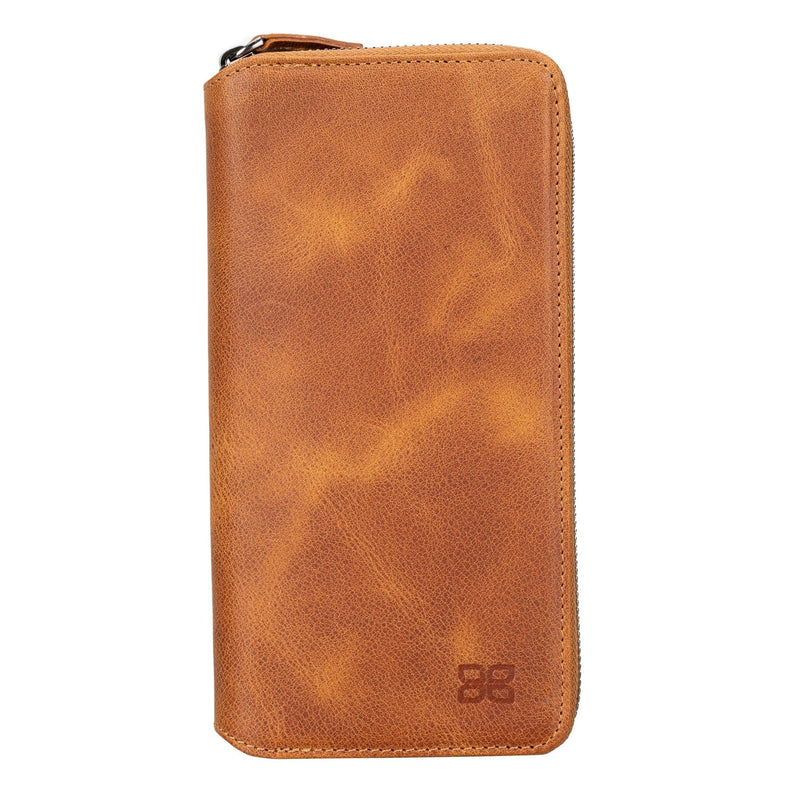 Bouletta iPhone 14  Portemonnee BackCover met ritssluiting - Tiguan Tan