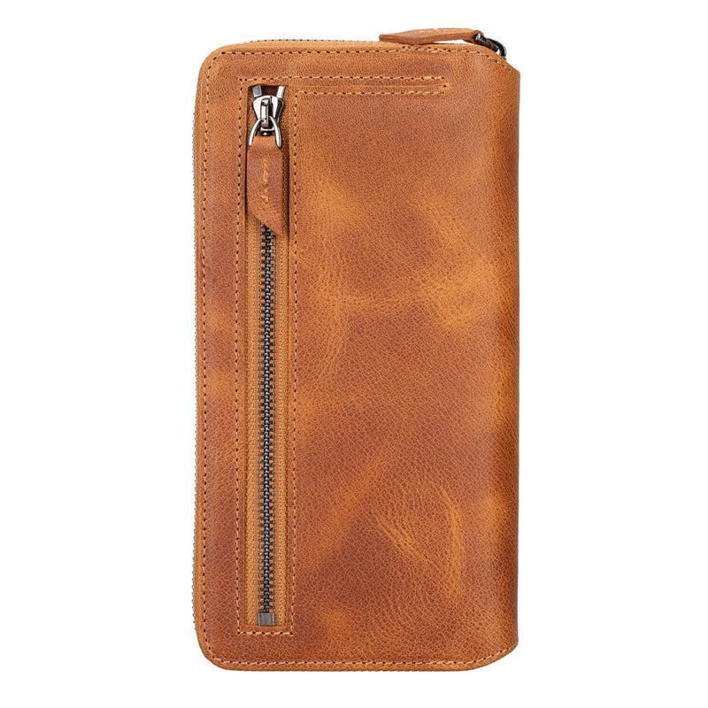 Bouletta iPhone 14  Portemonnee BackCover met ritssluiting - Tiguan Tan