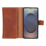 Samsung Galaxy S25 Ultra Leren BookCase  Uitneembaar met 7 Kaarthouders