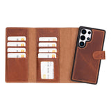 Samsung Galaxy S25 Ultra Leren BookCase  Uitneembaar met 7 Kaarthouders