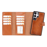 Samsung Galaxy S25 Ultra Leren BookCase  Uitneembaar met 7 Kaarthouders
