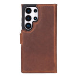 Samsung Galaxy S25 Ultra Leren BookCase  Uitneembaar met 7 Kaarthouders