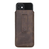 Samsung Galaxy S25 & S24 Leren Hoesje Handgemaakt Sleeve met Trekkoord