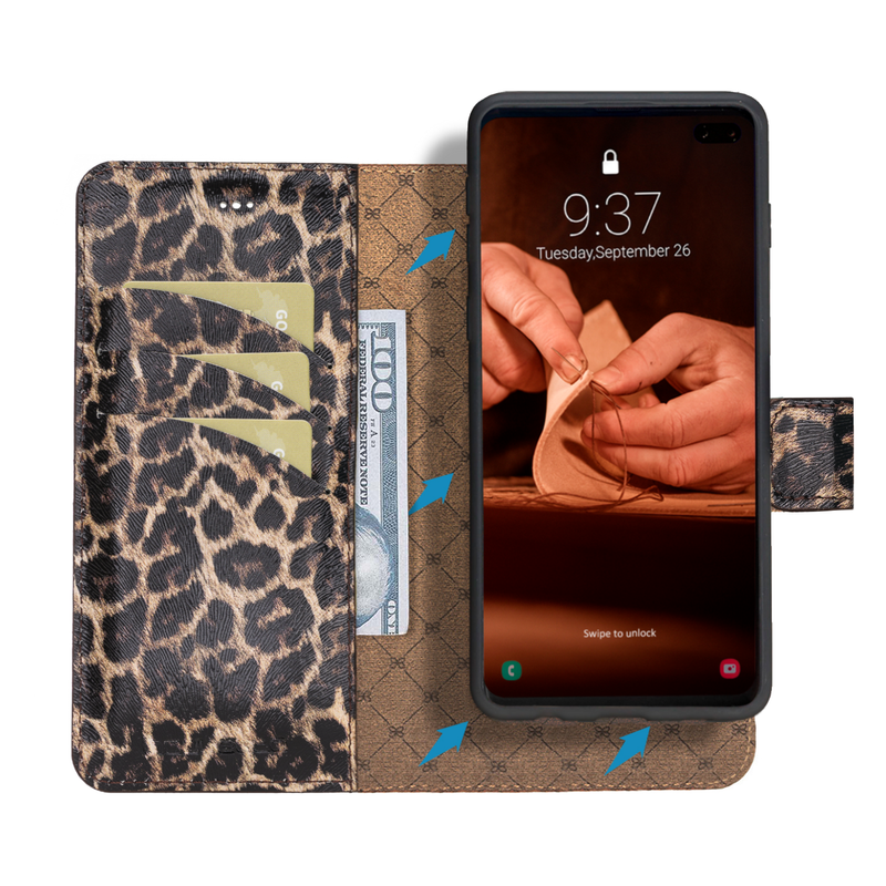 Samsung Galaxy S10 Plus - Uitneembare BookCase - Smooth Leopard