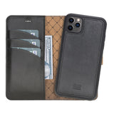 Bouletta - iPhone 11 Pro Max - Uitneembare BookCase - Rustic Black