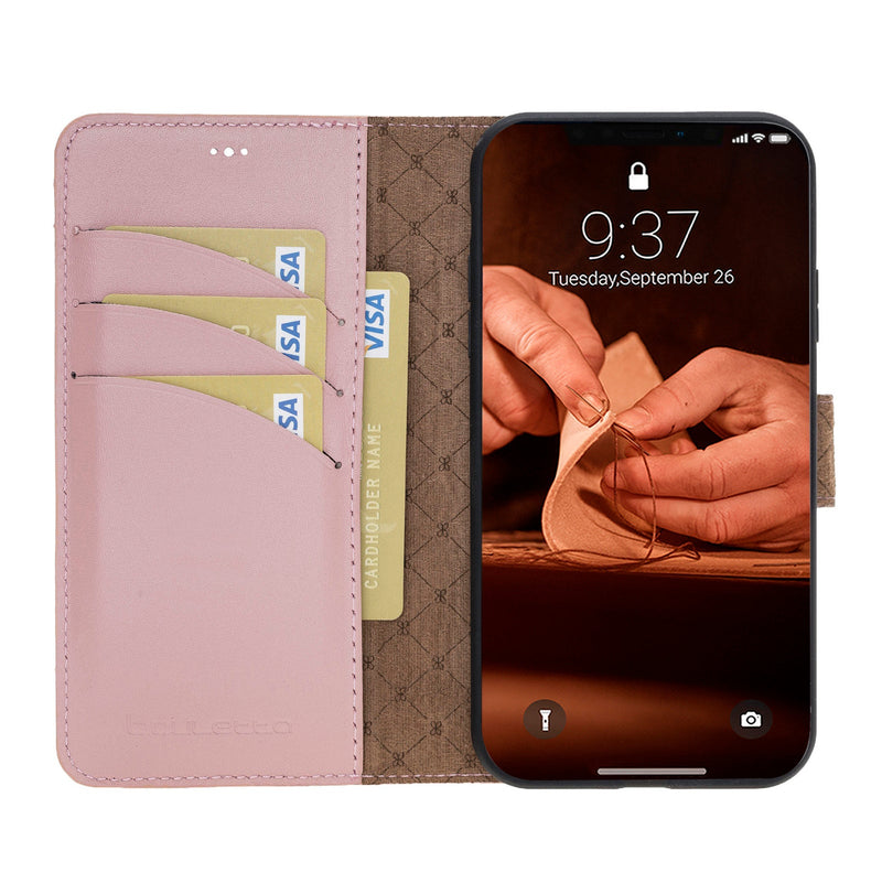 Bouletta iPhone 14 Pro Uitneembare BookCase - Nude Pink