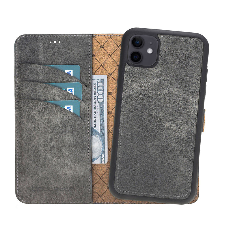 Bouletta - iPhone 12 mini - Uitneembare BookCase - Marble Grey