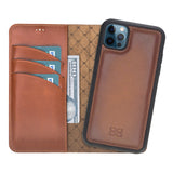 Bouletta - iPhone 12 Pro Max - Uitneembare BookCase - Burned Cognac