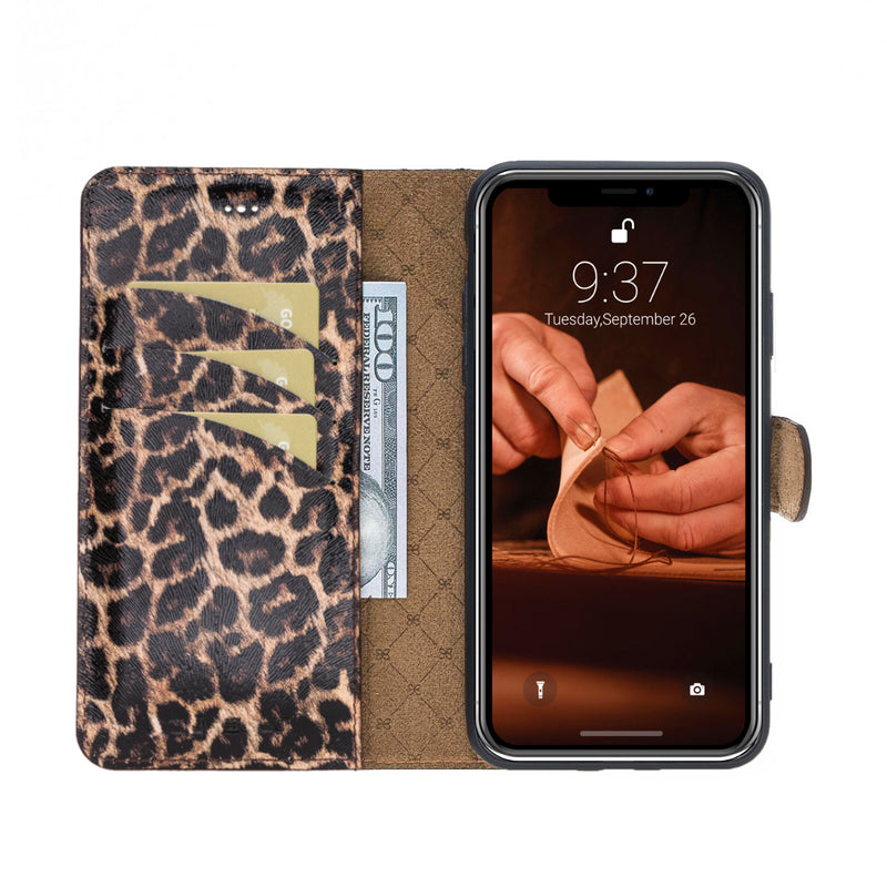 Bouletta - iPhone 13 - Uitneembare BookCase - Smooth Leopard