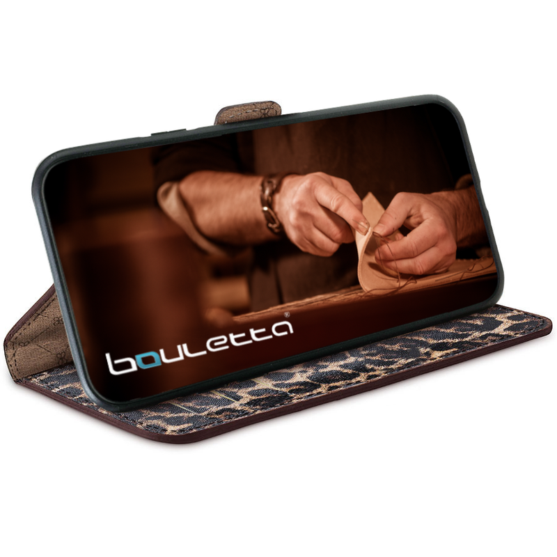 Bouletta - iPhone 13 - Uitneembare BookCase - Smooth Leopard