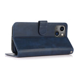 Perfeqt iPhone 14 Uitneembare PU leder hoesje met koord - Antic Blue