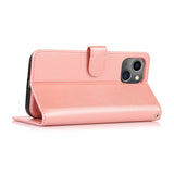 Perfeqt iPhone 14 Uitneembare PU leder hoesje met koord - Rose Gold