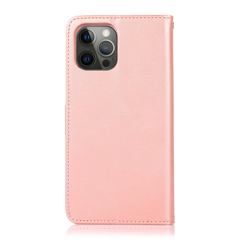 Perfeqt iPhone 14 Pro Max Uitneembare PU leder hoesje met koord - Dark Mint Green