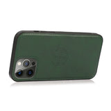 Perfeqt iPhone 14 Pro Uitneembare PU leder hoesje met koord - Dark Mint Green
