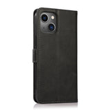 Perfeqt iPhone 14 Plus Uitneembare PU leder hoesje met koord - Natural Black