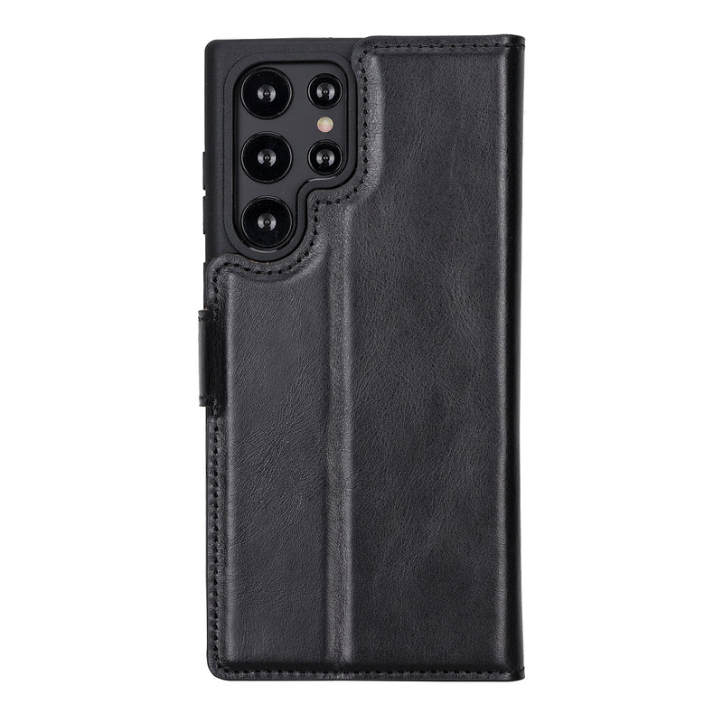 Bouletta Samsung Galaxy S22 Ultra Uitneembare BookCase - Rustic Black
