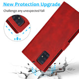 Perfeqt Samsung A51 Uitneembare PU leder hoesje met koord - Red Shade