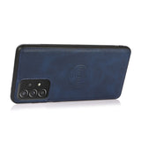 Perfeqt Samsung A52 Uitneembare PU leder hoesje met koord - Antic Blue