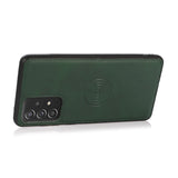 Perfeqt Samsung A52 Uitneembare PU leder hoesje met koord - Dark Mint Green