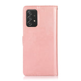 Perfeqt Samsung A52 Uitneembare PU leder hoesje met koord - Rose Gold