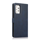 Perfeqt Samsung A72 Uitneembare PU leder hoesje met koord - Antic Blue